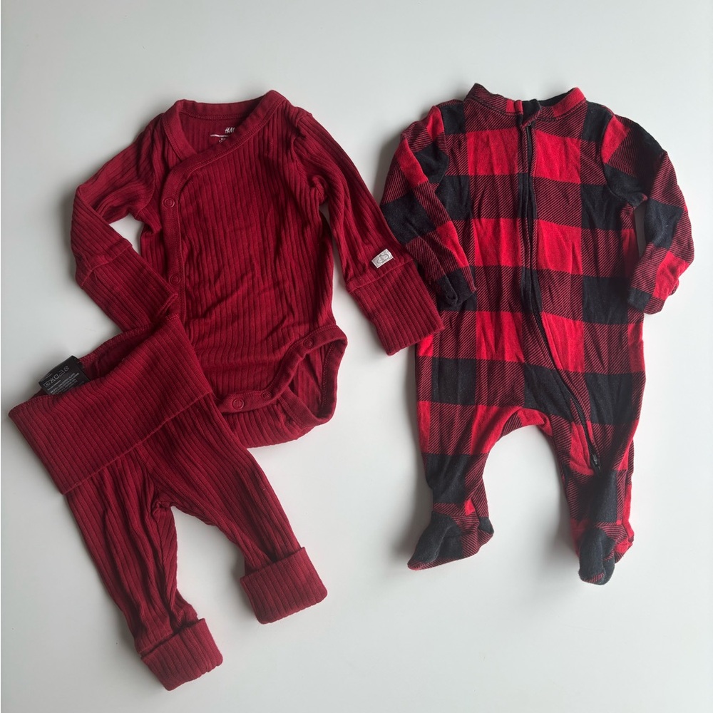 Newborn Red Pajama Bundle